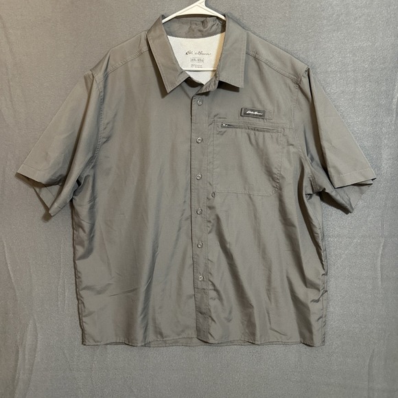 Eddie Bauer Other - Eddie Bauer Men's Short Sleeve Woven Tech Shirt Size XXL Grey Hiking Fishing